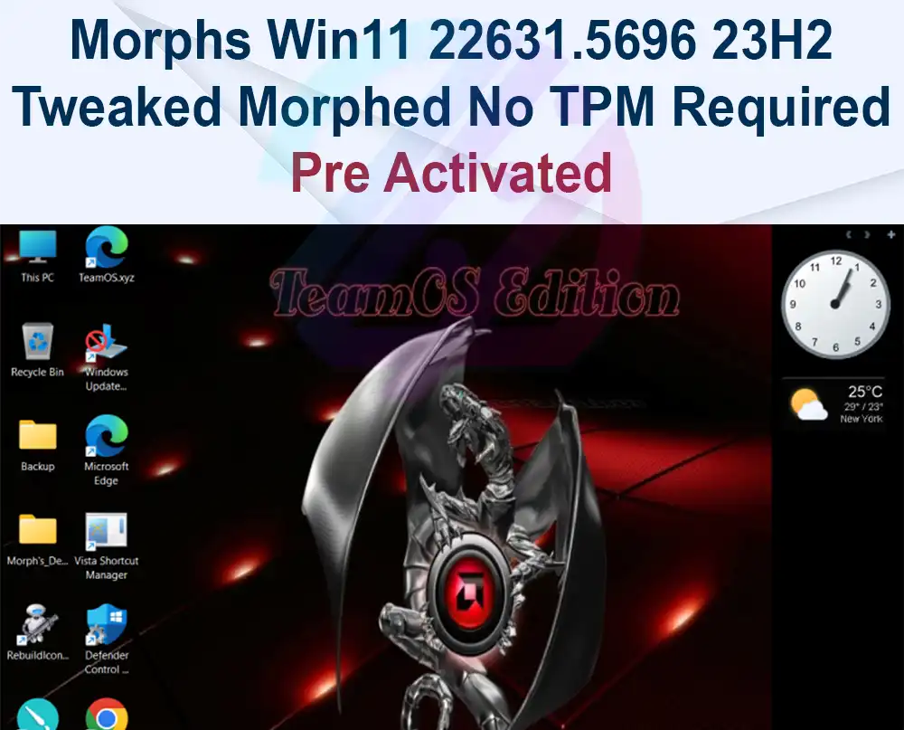Morphs Win11 22631.5696 23H2 Tweaked Morphed No TPM Required Office2024 July2025