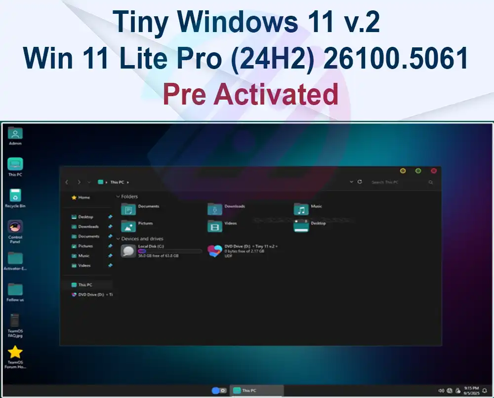 Tiny Windows 11 v.2 Windows 11 Lite Pro (24H2) 26100.5061
